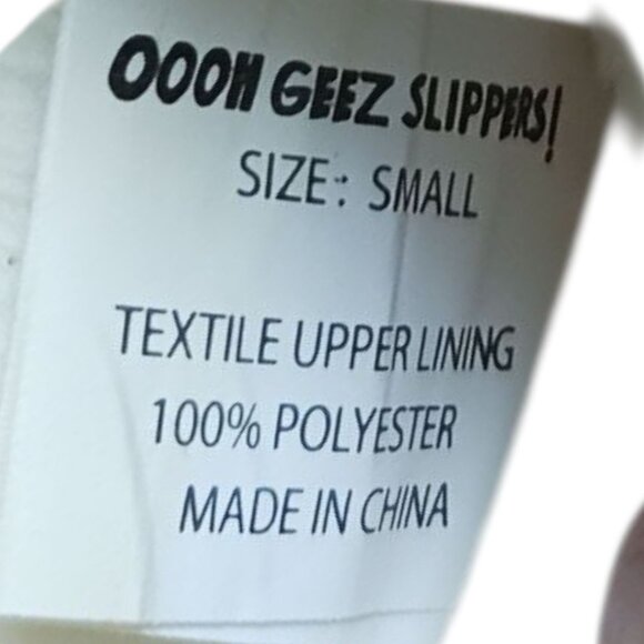 Ooh Geez Cute Otter Plush Slippers Non-Slip Sole Brown & Cream Small 5--6 - Picture 4 of 14